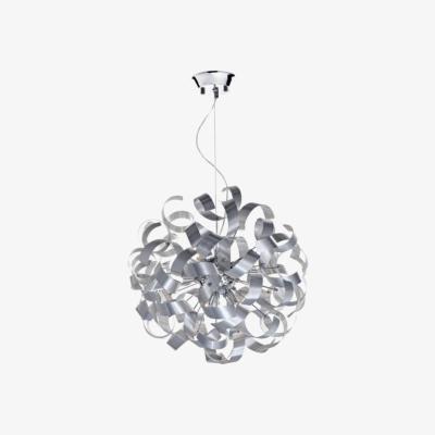 Knees Dar Lighting RAW1350 Rawley 9 Light Ribbon Pendant Aluminium