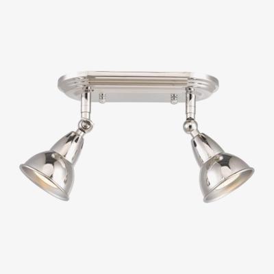 Knees dar lighting NAT7538 Nathaniel 2 Light Plate Spotlight Polished Nickel