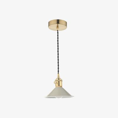 Knees dar lighting Had0140-06 Hadano 1 Light Pendant Natural Brass With Cashmere Shade
