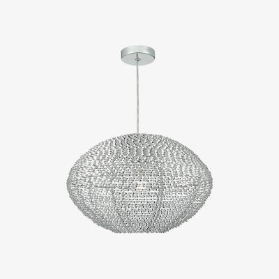 Knees dar lighting Ois6568 Oisin Easyfit Pendant Twisted Aluminium Ribbons