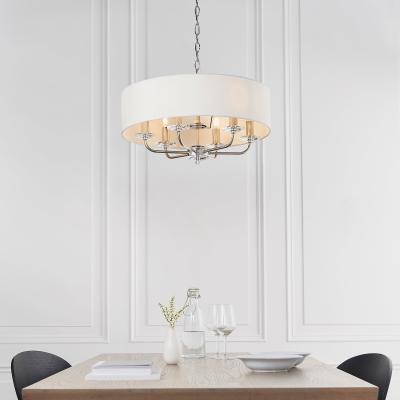 Knees Nixon 6 Pendant Light - Bright Nickel