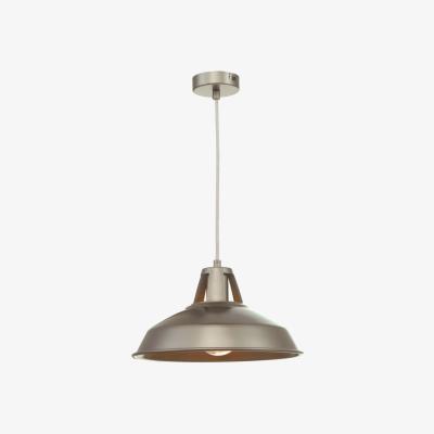 Knees dar lighting Owa0167 Owain 1 Light Pendant Pewter