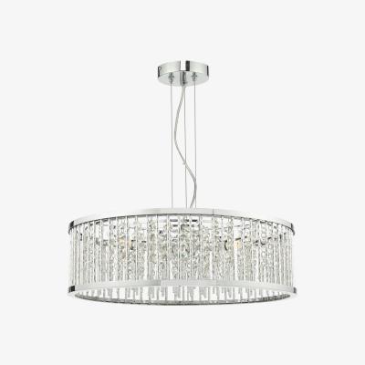 Knees dar lighting Nan0568 Nantes 5 Light Pendant Polished Chrome Aluminium