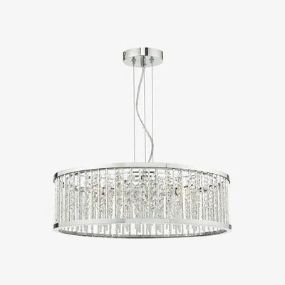 Knees dar lighting Nan0568 Nantes 5 Light Pendant Polished Chrome Aluminium