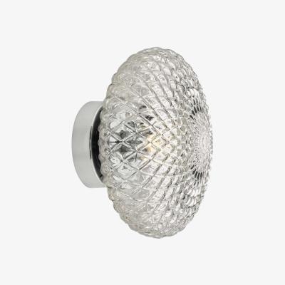 Knees dar lighting BIB0708 Bibiana 1 Light Wall/Ceiling Light Polished Chrome with Clear Shade Small