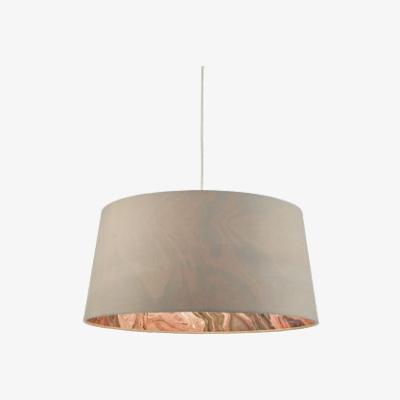 Knees dar lighting DOL6539 Dolores Easy Fit Pendant Faux Silk Grey