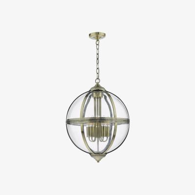 Knees dar lighting Van0538 Vanessa 5 Light Pendant Polished Nickel And Clear