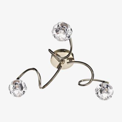 Knees dar lighting Bab5375 Babylon 3 Light Semi Flush Antique Brass
