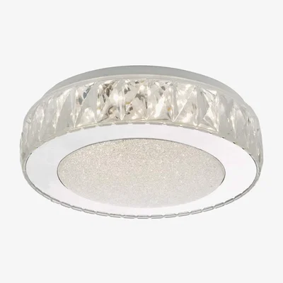 Knees dar lighting AKE5208 Akelia Flush Acrylic and Stainless Steel Small LED
