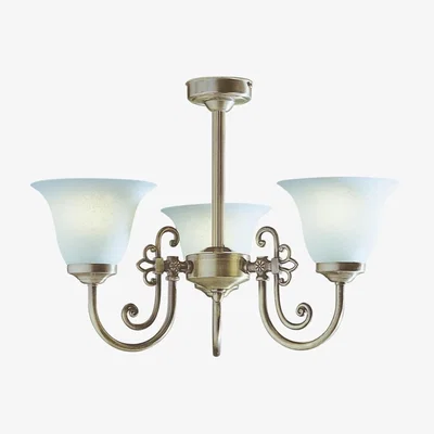 Knees dar lighting WOO0385 Woodstock 3 Light Antique complete with Glass