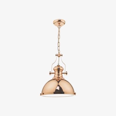 Knees dar lighting ARO0164 Arona 1 Light Pendant Copper and Glass