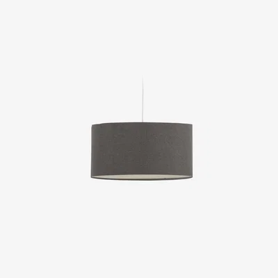 Kave Home Nazli small linen ceiling light shade with grey finish Ø 40 cm