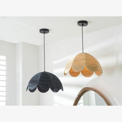 La Redoute Petal Scalloped Raffia Pendant Ceiling Light