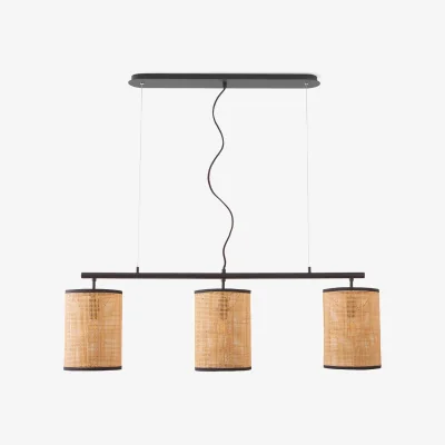 La Redoute Cara Metal & Rattan Pendant Light