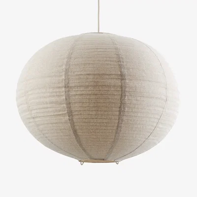 La Redoute Mary Linen 50cm Diameter Spherical Pendant Light