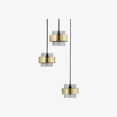 La Redoute Botello Smoked Glass & Brass Cluster Ceiling Light