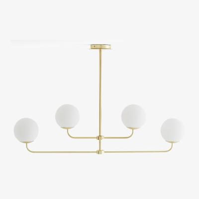 La Redoute Moricio Opaline & Brass Ceiling Light