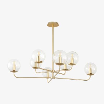 La Redoute Moricio Brass and Glass Pendant Ceiling Light