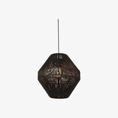 La Redoute Diamond Woven Rattan Black Easifit Ceiling Shade