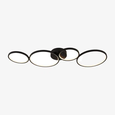 La Redoute Black and White Hoop LED Ceiling Light with 4 Lights