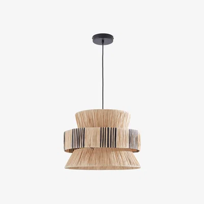La Redoute Rafita Triple Raffia 40cm Diameter Ceiling Light