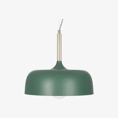 La Redoute Minimalist Matt Green Metal Domed Pendant Ceiling Light
