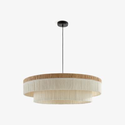 La Redoute Kavi 86cm Diameter Fringed Raffia Ceiling Light