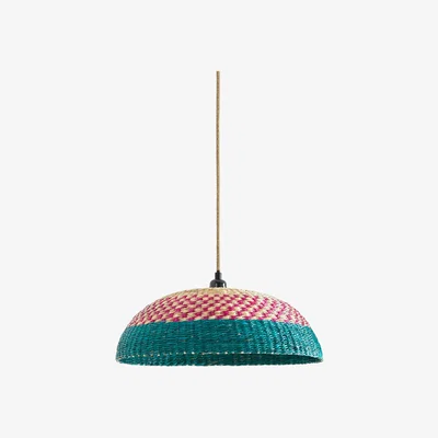 La Redoute Hilo Colourful Woven Straw 44cm Diameter Ceiling Light Shade