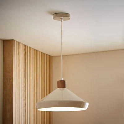 La Redoute Scandi Walnut Trim Pendant Light