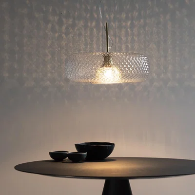 La Redoute Mistinguett 50cm Diameter Glass Ceiling Light