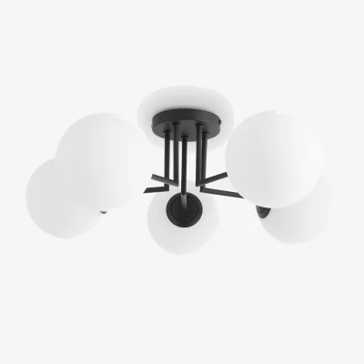 La Redoute Atea Opaline Glass & Metal Ceiling Light