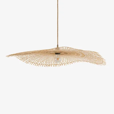 La Redoute Ezia 130cm Diameter Openwork Bamboo Ceiling Light
