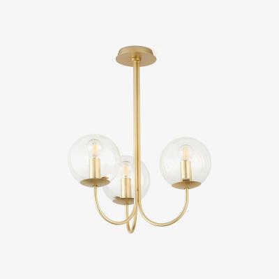 La Redoute Moricio Brass and Glass Pendant Ceiling Light