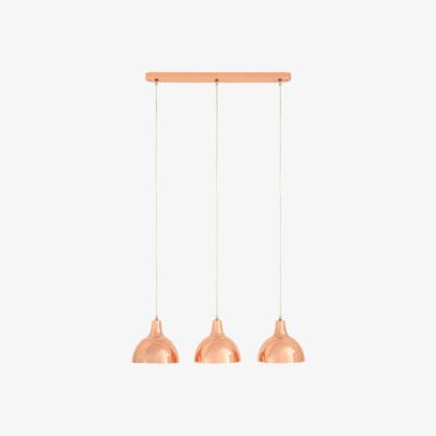 La Redoute Chrome Strip Bar with 3 Domed Mini Pendants Ceiling Light