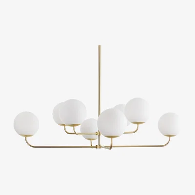 La Redoute Moricio Opaline & Brass Ceiling Light