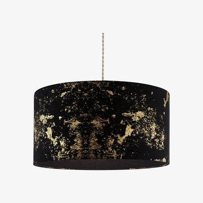 La Redoute Black with Metallic Splatter Effect Ceiling Shade