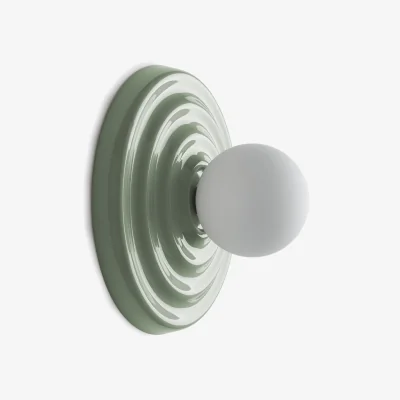 La Redoute Holi Wall Or Ceiling Light in Ceramic and Opaline Glass, Diameter 24.5cm
