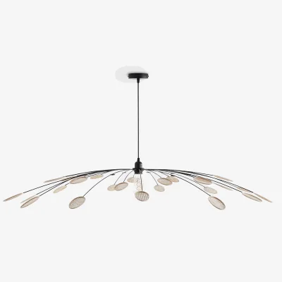 La Redoute Léonie 138cm Diameter Metal & Cane Pendant Light