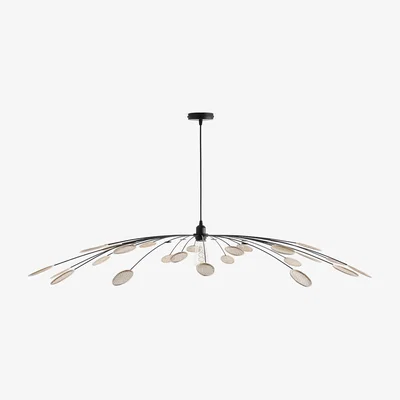 La Redoute Les Signatures - Léonie 138cm Diameter Metal & Cane Ceiling Light