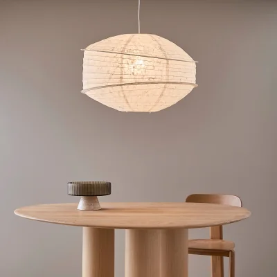 La Redoute Nassah Hanging Lamp in Textured Paper, Diameter 68cm