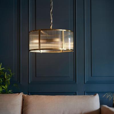 La Redoute Risto Ribbed Glass 3 Light Ceiling Light