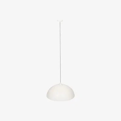 La Redoute Oversized Statement Matt White with Inner Silver Leaf Pendant Ceiling Light