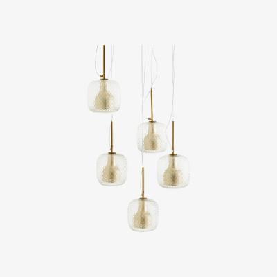 La Redoute Mistinguett 5 Globe Cluster Ceiling Light in Textured Glass