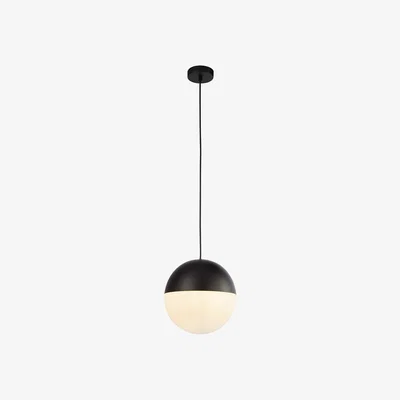 La Redoute Black and Opal Globe Ceiling Pendant