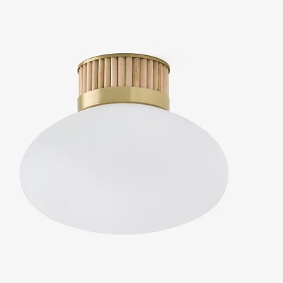 La Redoute Dolce Brass, Bamboo and Opaline Ceiling Light