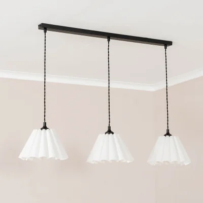 La Redoute Lottie 3-Light Pleated Shade Diner Bar Pendant Light