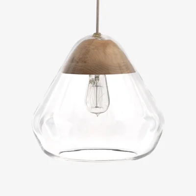 La Redoute Nasoa 30cm Diameter Ash & Glass Ceiling Light