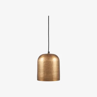 La Redoute Antique Brass Metal Hammered Dome Pendant