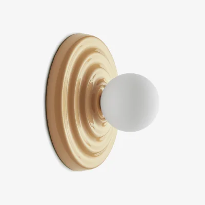 La Redoute Holi Wall Or Ceiling Light in Ceramic and Opaline Glass, Diameter 24.5cm