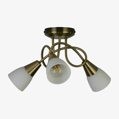 La Redoute 3 Light Antique Brass Ceiling Light